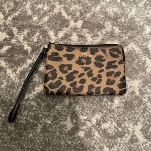 Coach Animal Leopard Print Wristlet Like New